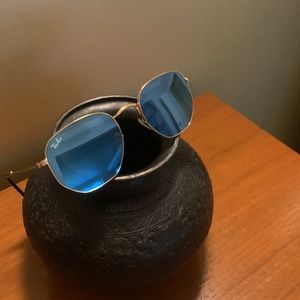 Ray-Ban Hexagonal Mirror Blue Sunglasses